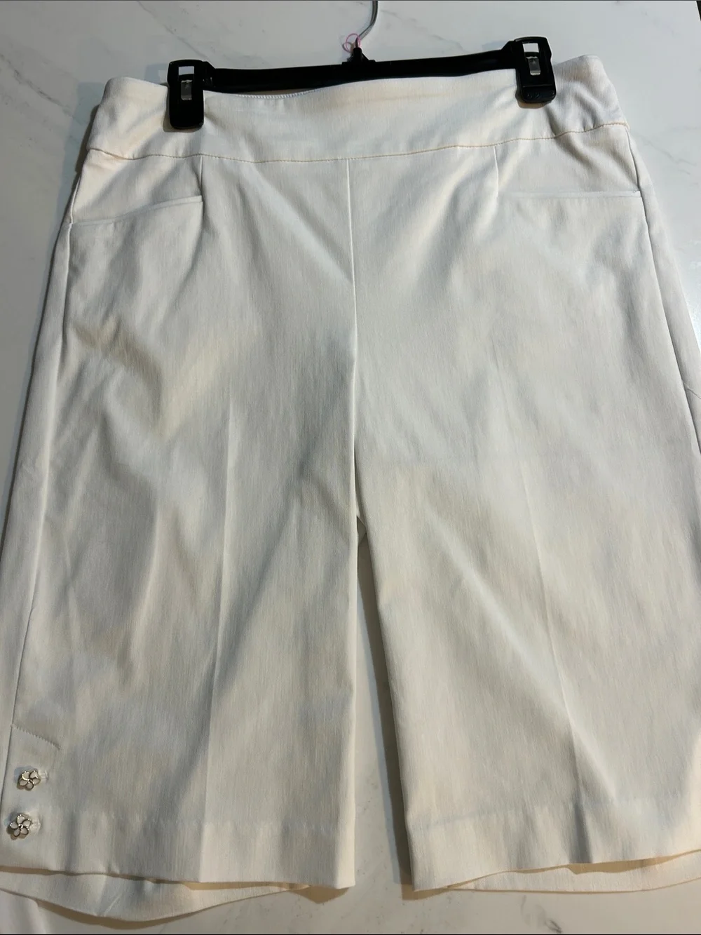Coral Bay Cream Knee-Length Dress Shorts